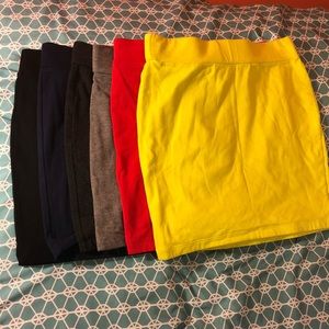 6 Pack Short Mini Skirt